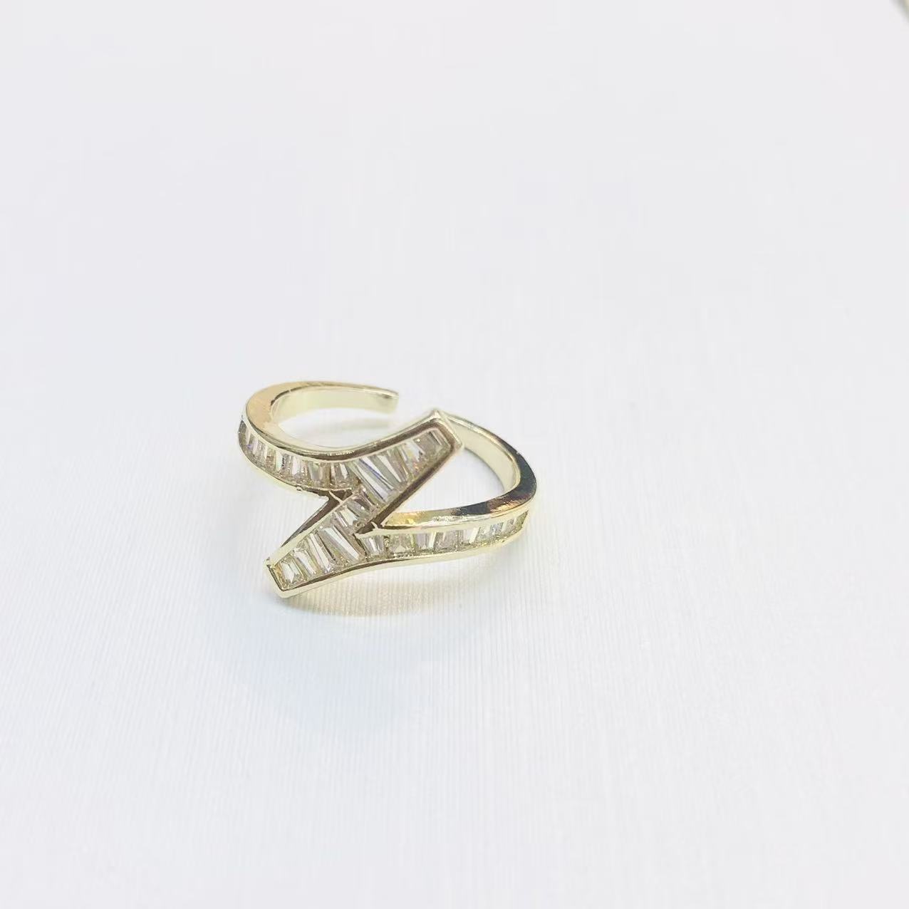 Stylish gold adjustable personalized ring